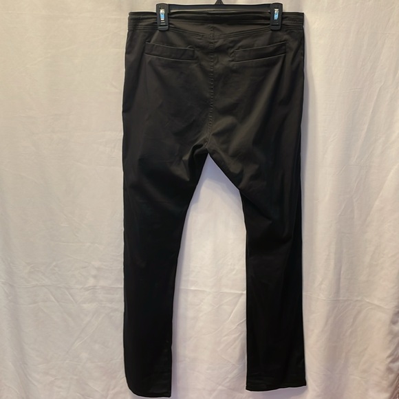 Emerson Fry New York Black Slacks Pants 4 Tie Front Elastic Waist Lagenlook Cozy - Picture 5 of 8
